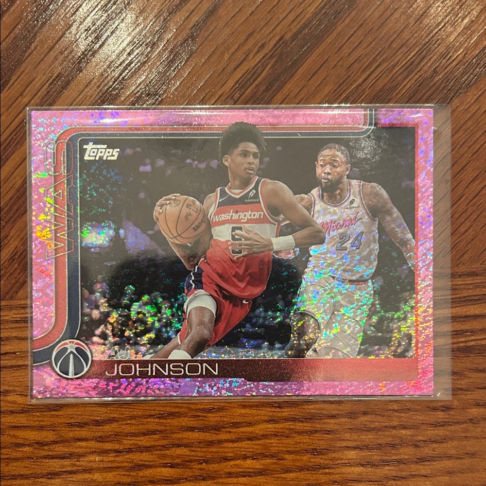 Topps NBA 2025 Aj Johnson Washington Wizards Pink Foil